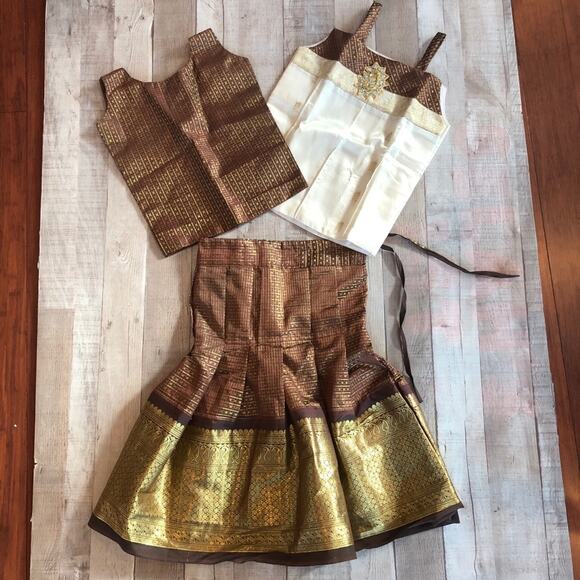 Traditional Indian Girl’s Lengha 3pc Skirt Set (76) - Picture 9 of 9